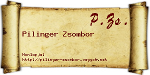 Pilinger Zsombor névjegykártya